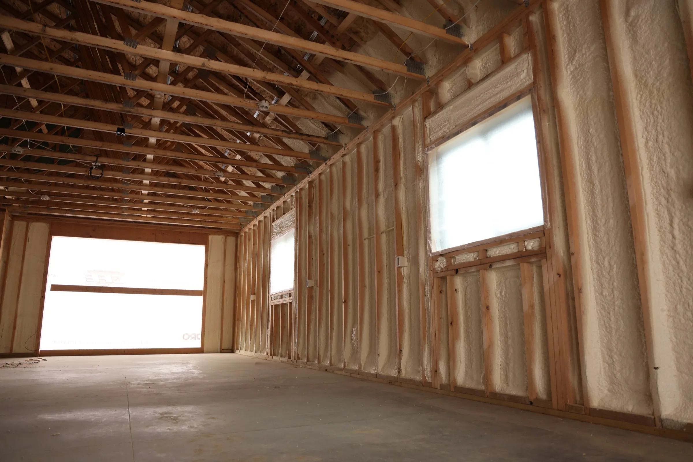 Spray foam insulation